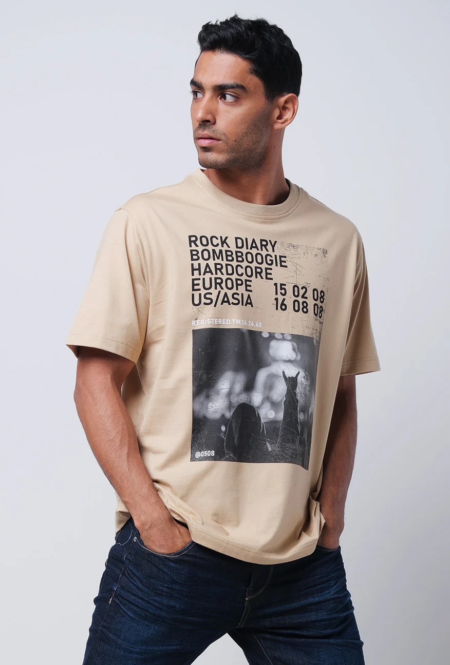 T-Shirt Lengan Pendek Regular Hemphill Light Brown 2.0 - Image 2