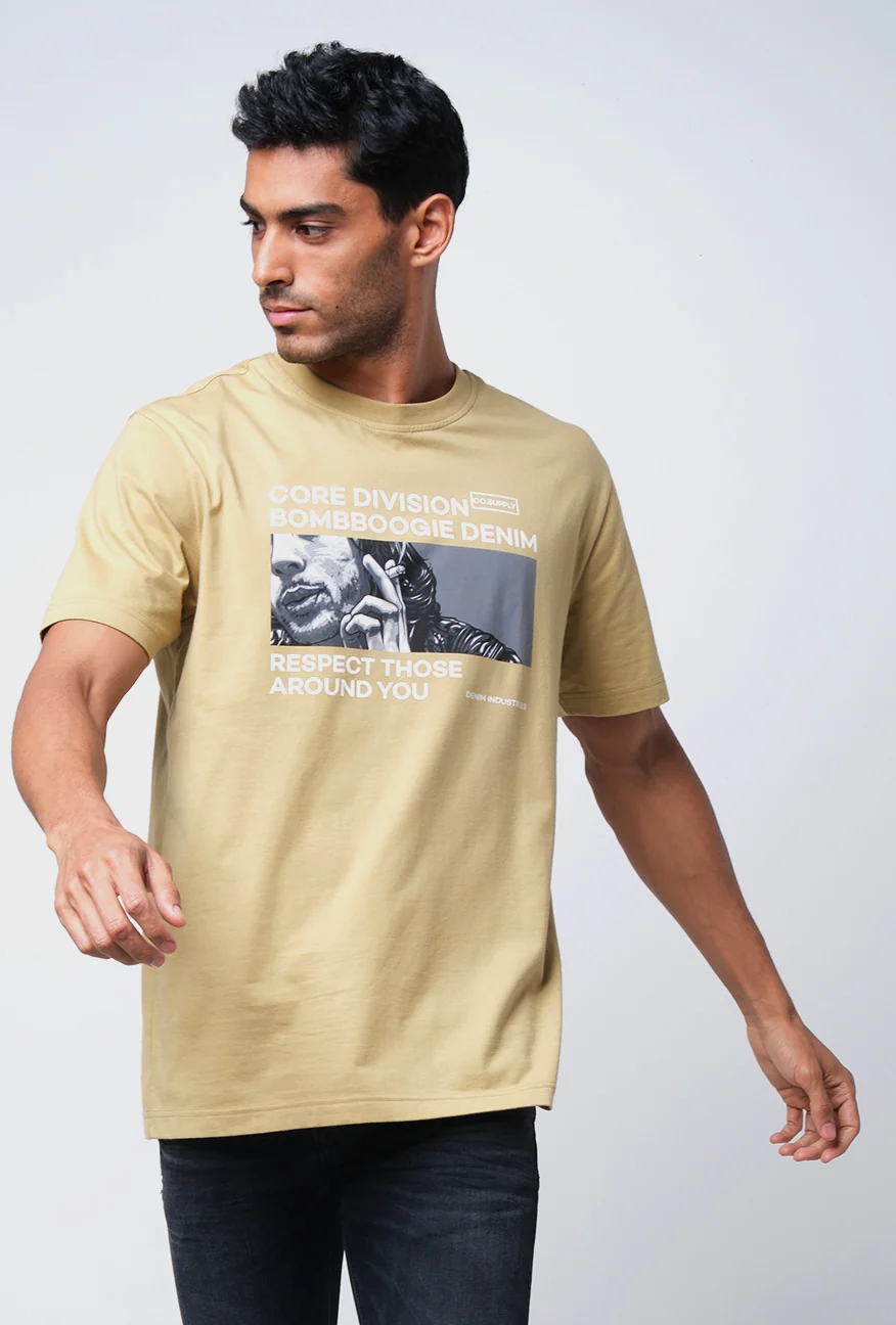T-Shirt Lengan Pendek Regular Herren Olive