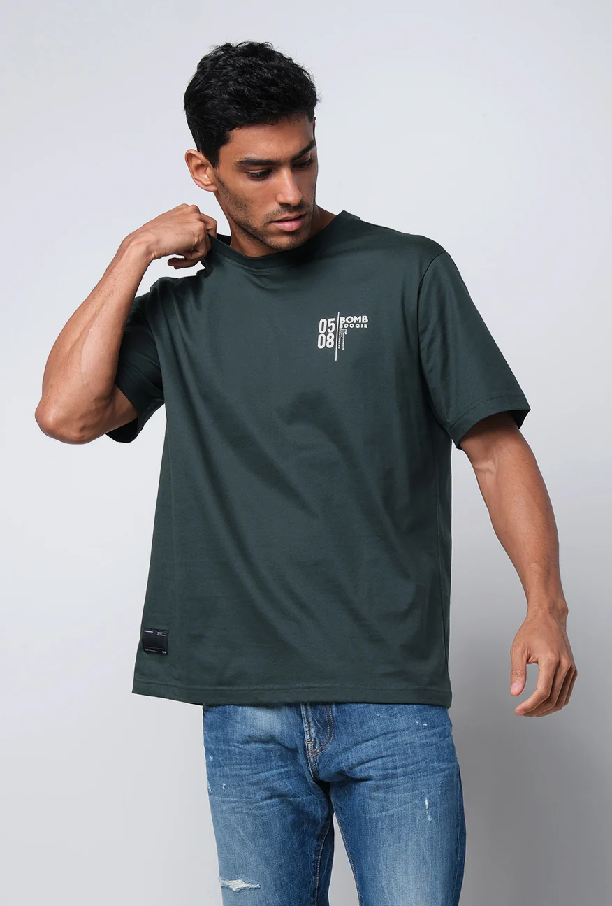 T-Shirt Lengan Pendek Regular Jeremy Dark Green 2.0