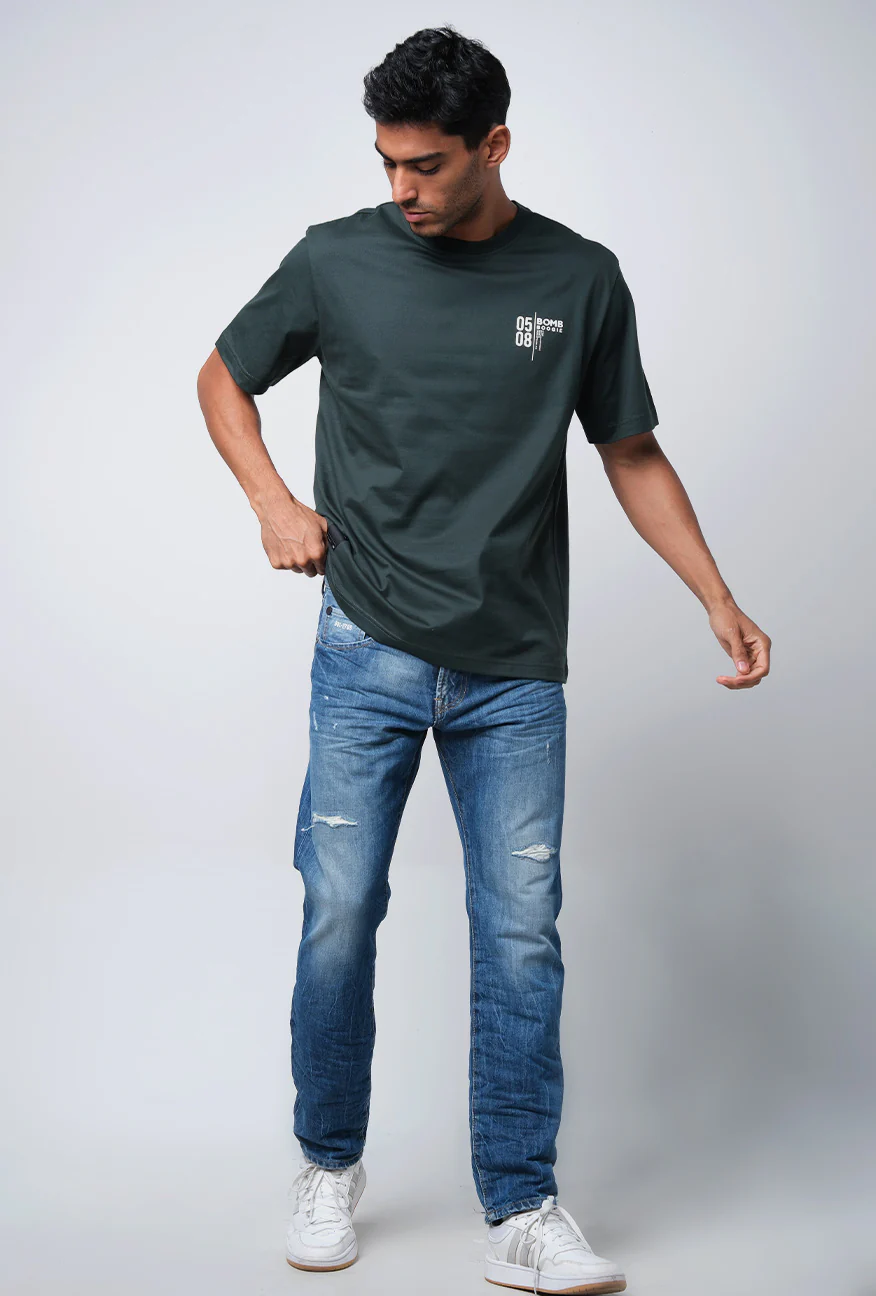 T-Shirt Lengan Pendek Regular Jeremy Dark Green 2.0 - Image 3