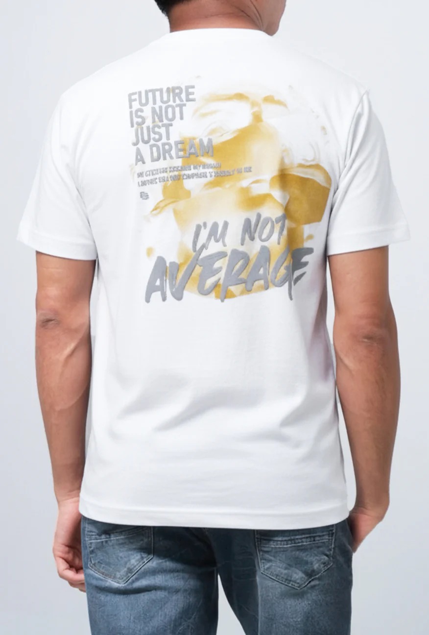 T-Shirt Lengan Pendek Regular Levion Offwhite - Image 2