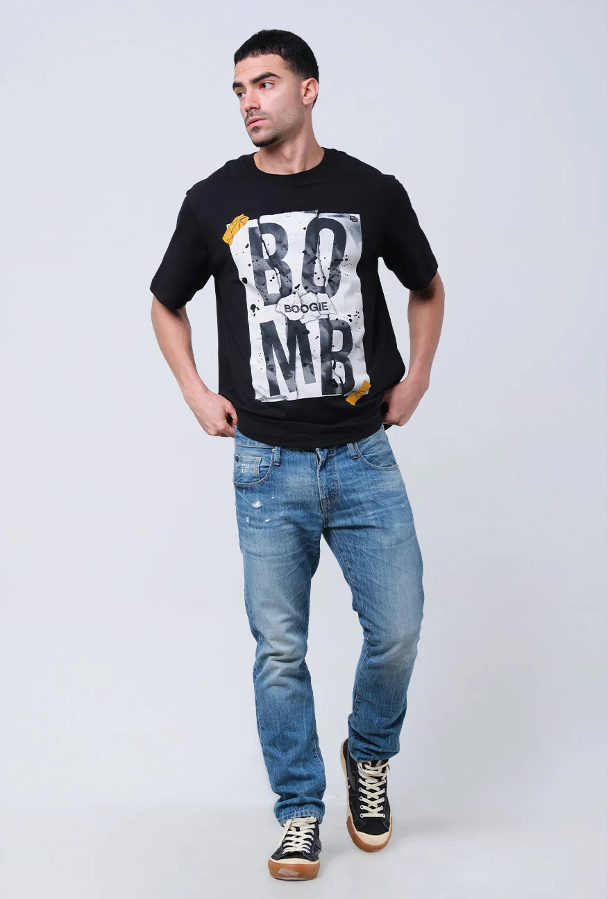 T-Shirt Lengan Pendek Regular Lexcon Black 2.0 - Image 5