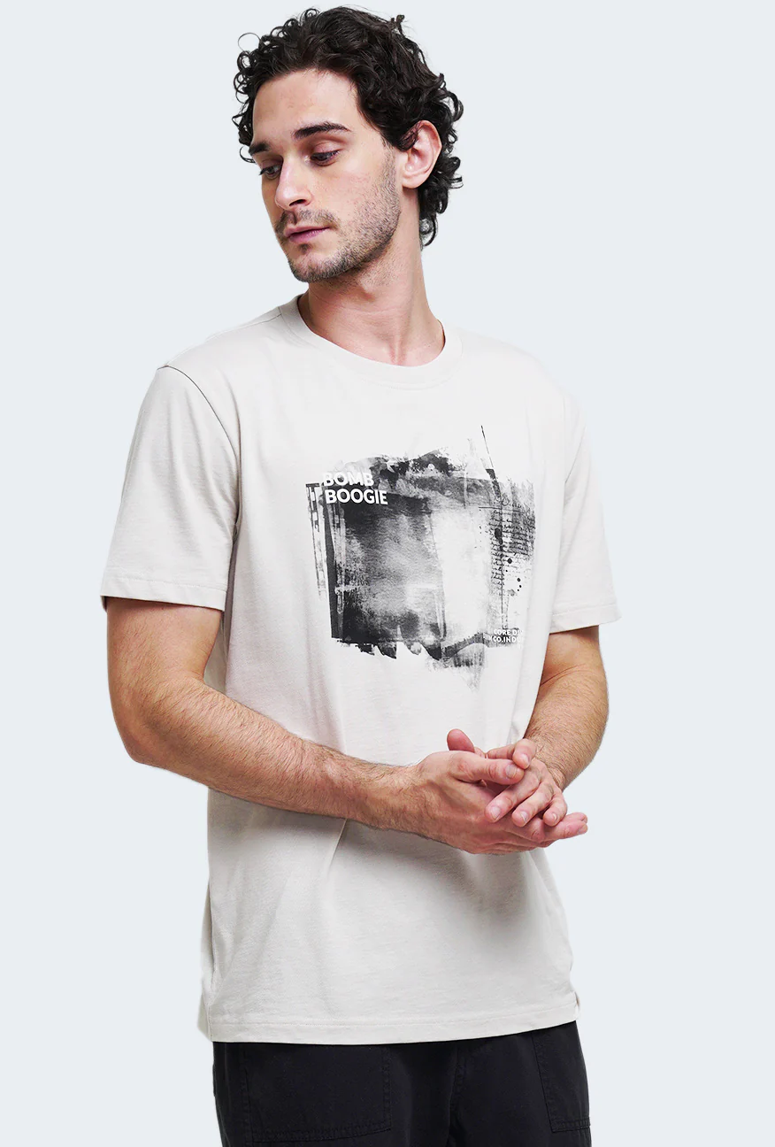 T-Shirt Lengan Pendek Regular Lipsey Light Khaki