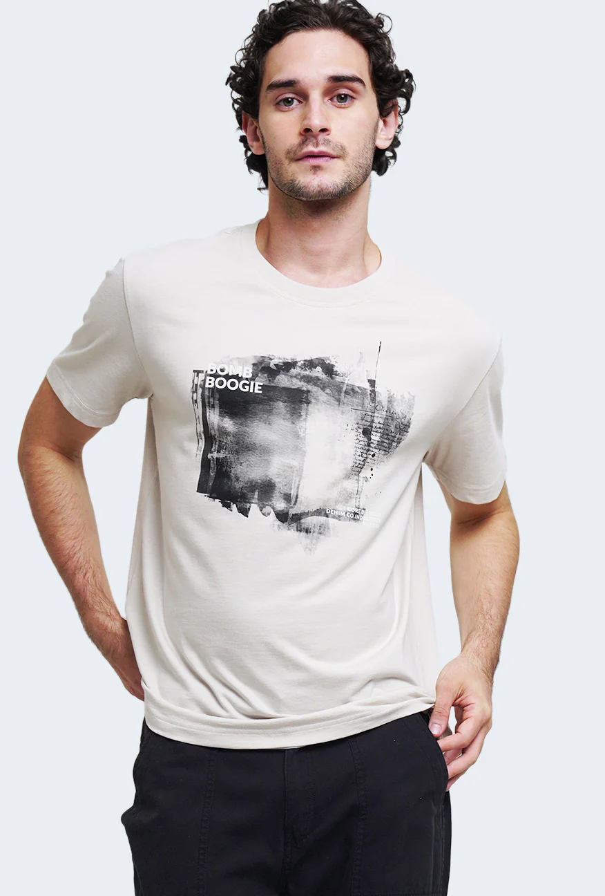 T-Shirt Lengan Pendek Regular Lipsey Light Khaki - Image 4