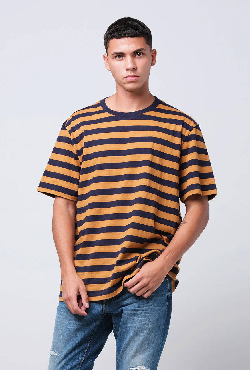 T-Shirt Lengan Pendek Regular Makho Orange Navy - Image 2