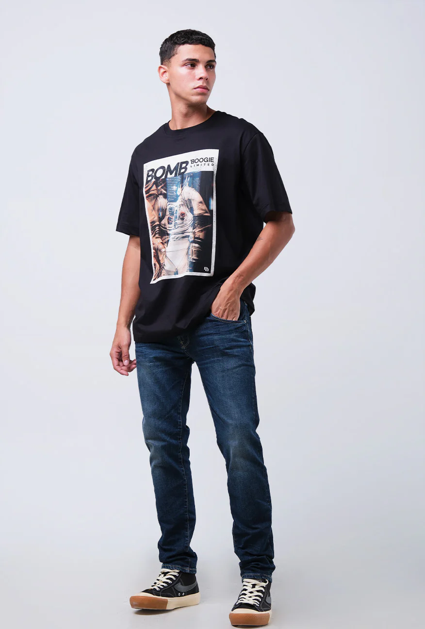 T-Shirt Lengan Pendek Regular Marlon Black 2.0 - Image 2