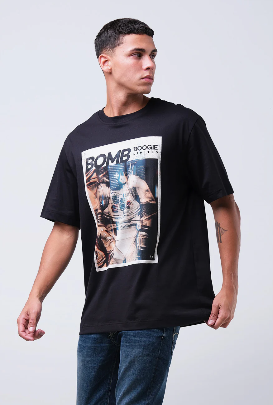 T-Shirt Lengan Pendek Regular Marlon Black 2.0 - Image 3