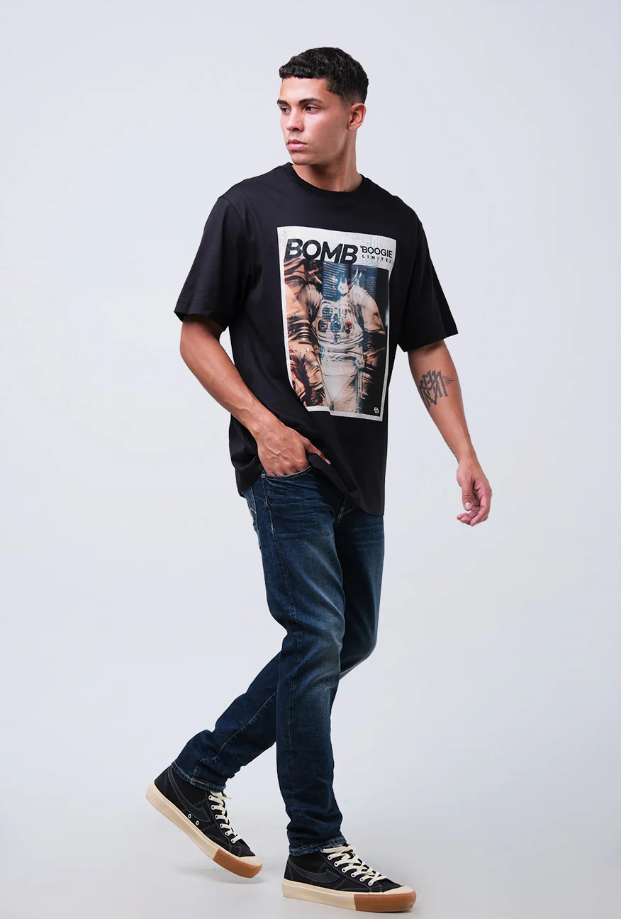 T-Shirt Lengan Pendek Regular Marlon Black 2.0 - Image 4