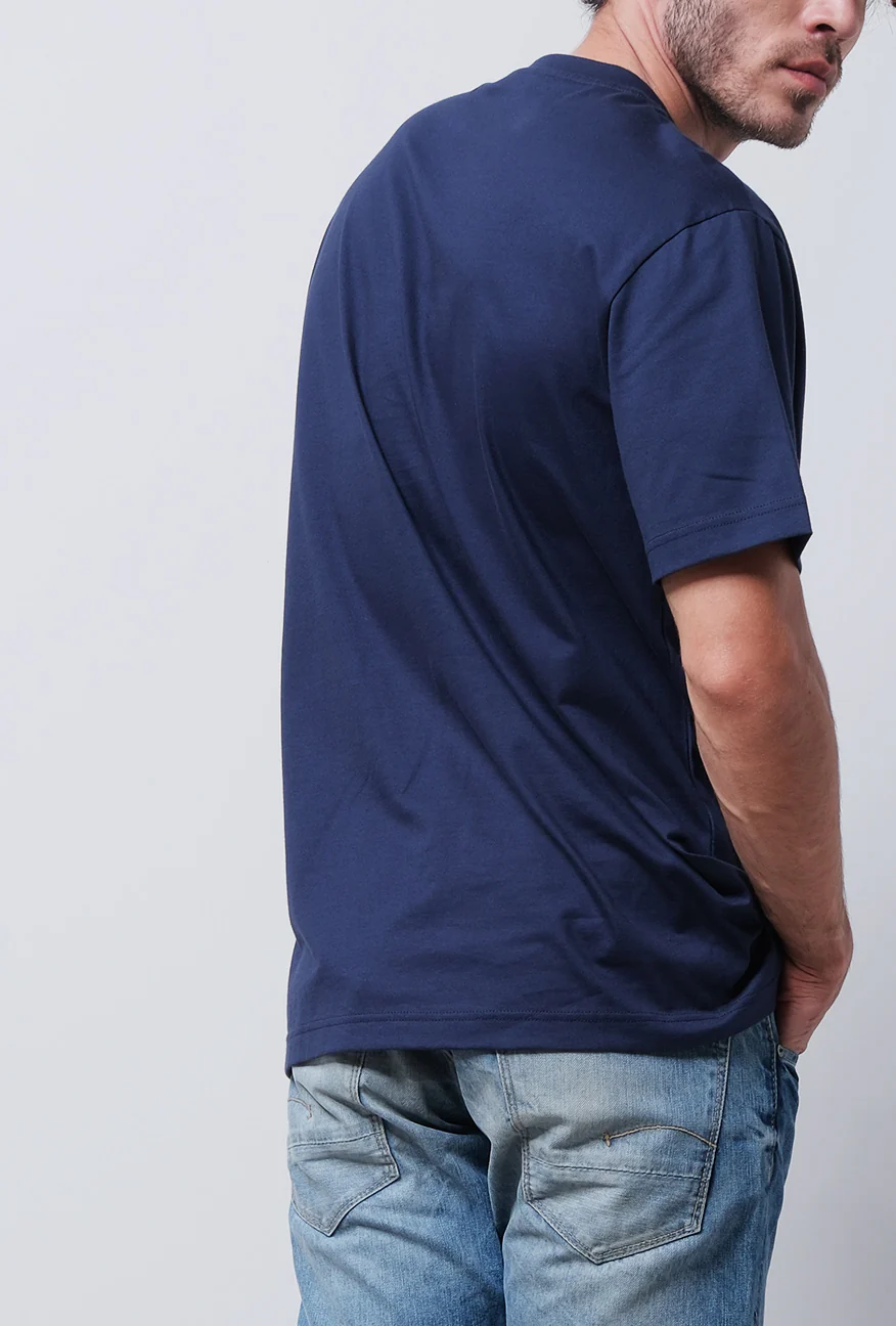 T-Shirt Lengan Pendek Regular Mazen Dark Navy - Image 3