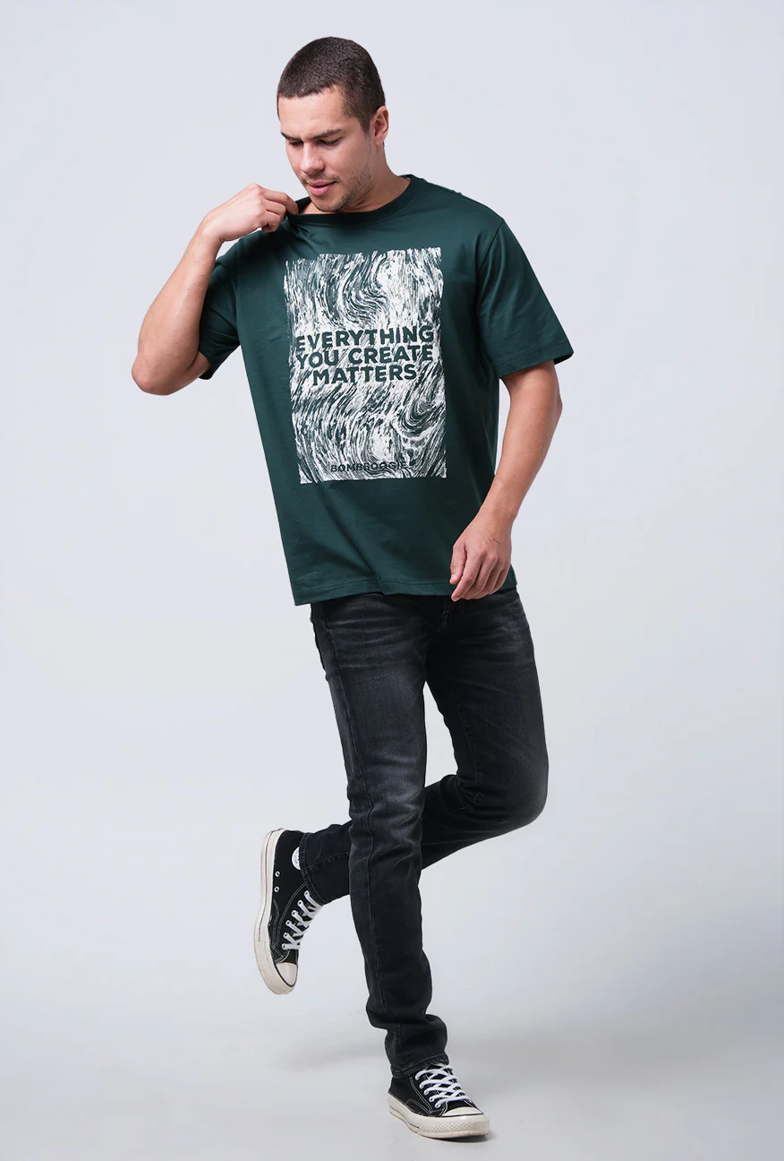 T-Shirt Lengan Pendek Regular Mervy Dark Green 2.0 - Image 2