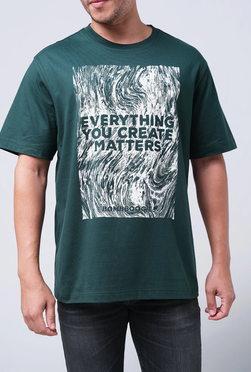 T-Shirt Lengan Pendek Regular Mervy Dark Green 2.0 - Image 4