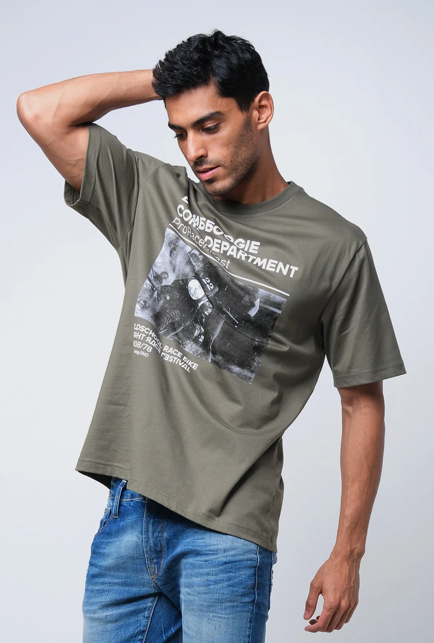 T-Shirt Lengan Pendek Regular Mosley Green - Image 2
