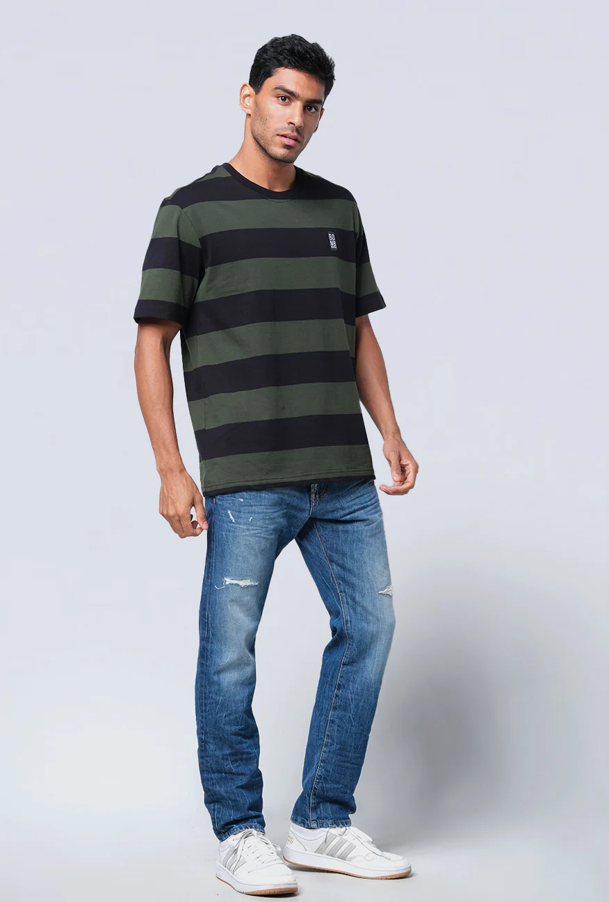 T-Shirt Lengan Pendek Regular Mossy Black Green - Image 2