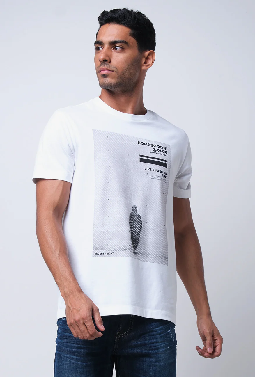 T-Shirt Lengan Pendek Regular Nicklas Offwhite - Image 3