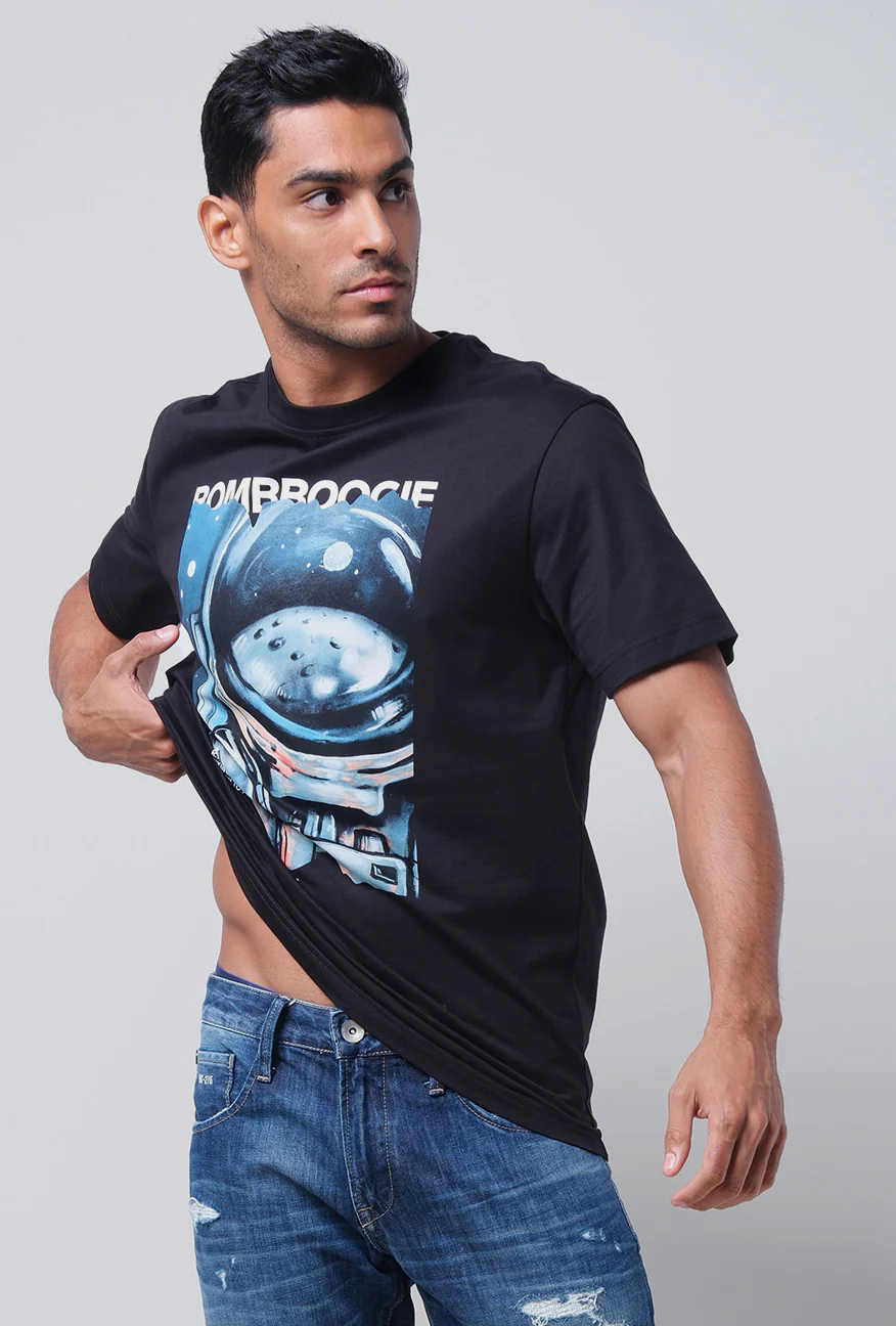 T-Shirt Lengan Pendek Regular Nifty Black - Image 4