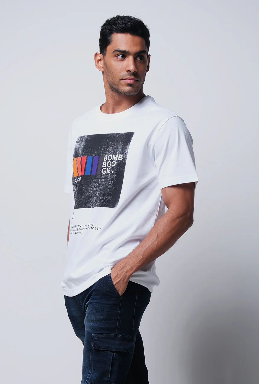 T-Shirt Lengan Pendek Regular Paullman Offwhite - Image 2