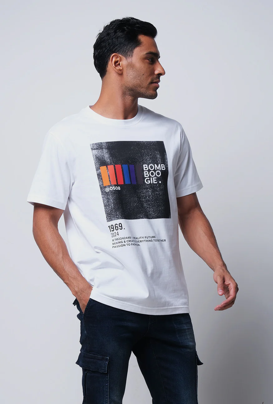 T-Shirt Lengan Pendek Regular Paullman Offwhite - Image 3