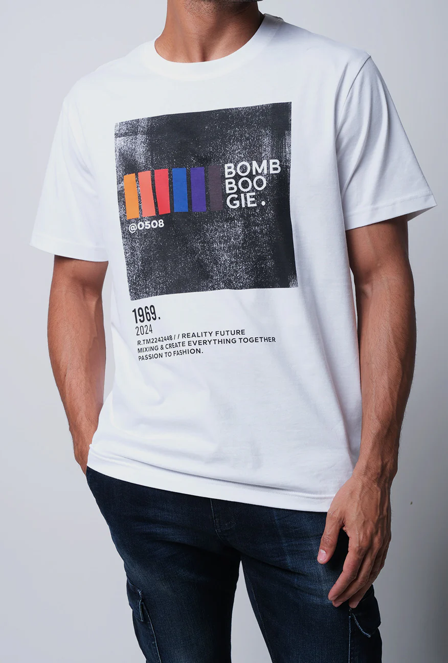 T-Shirt Lengan Pendek Regular Paullman Offwhite - Image 4