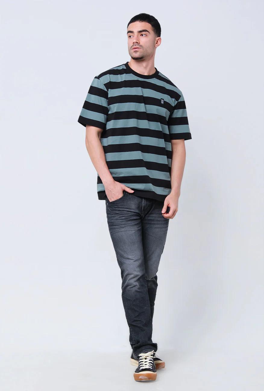 T-Shirt Lengan Pendek Regular Pluff Black Green - Image 2