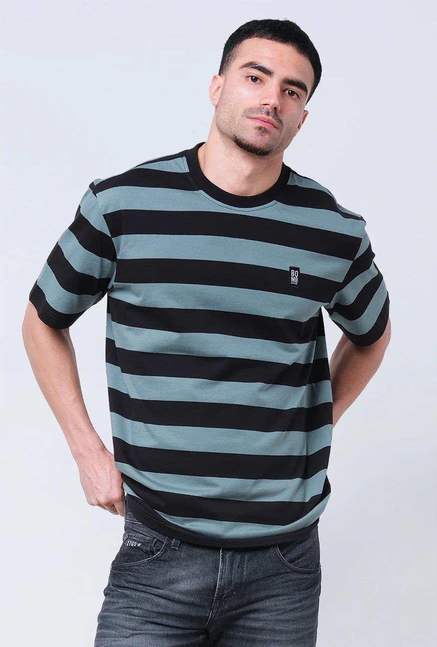 T-Shirt Lengan Pendek Regular Pluff Black Green - Image 4