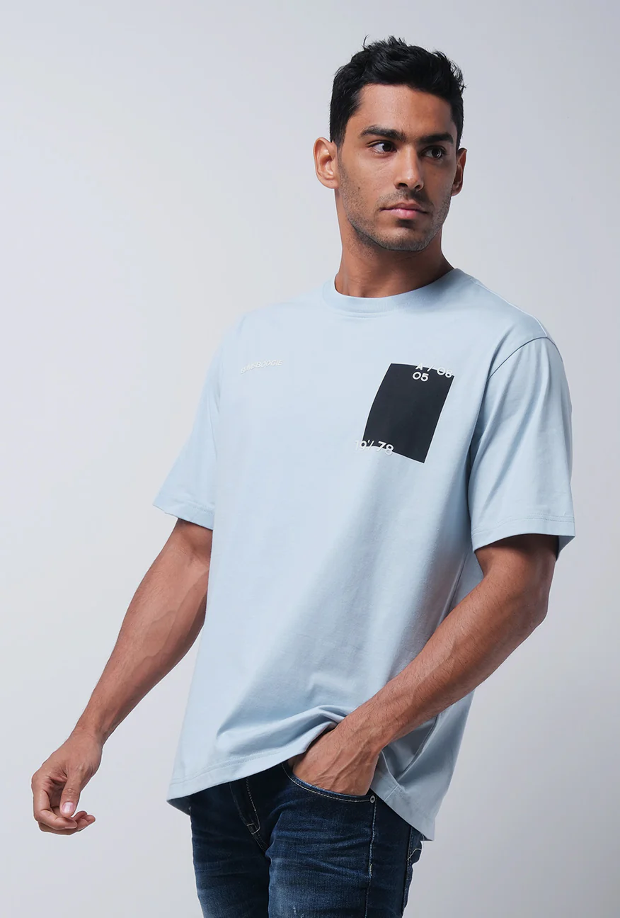 T-Shirt Lengan Pendek Regular Quera Baby Blue - Image 2
