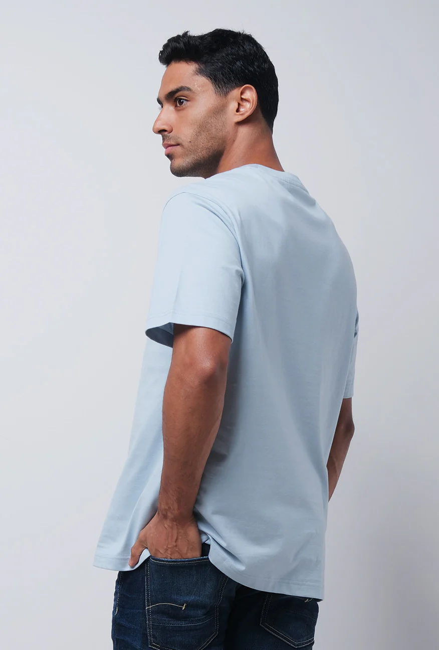 T-Shirt Lengan Pendek Regular Quera Baby Blue - Image 3