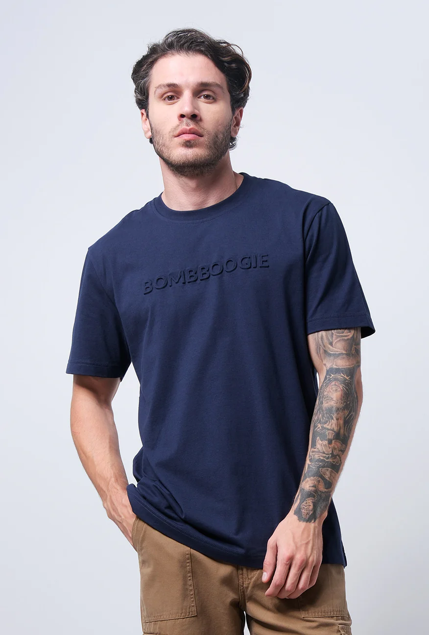 T-Shirt Lengan Pendek Regular Rawson Navy