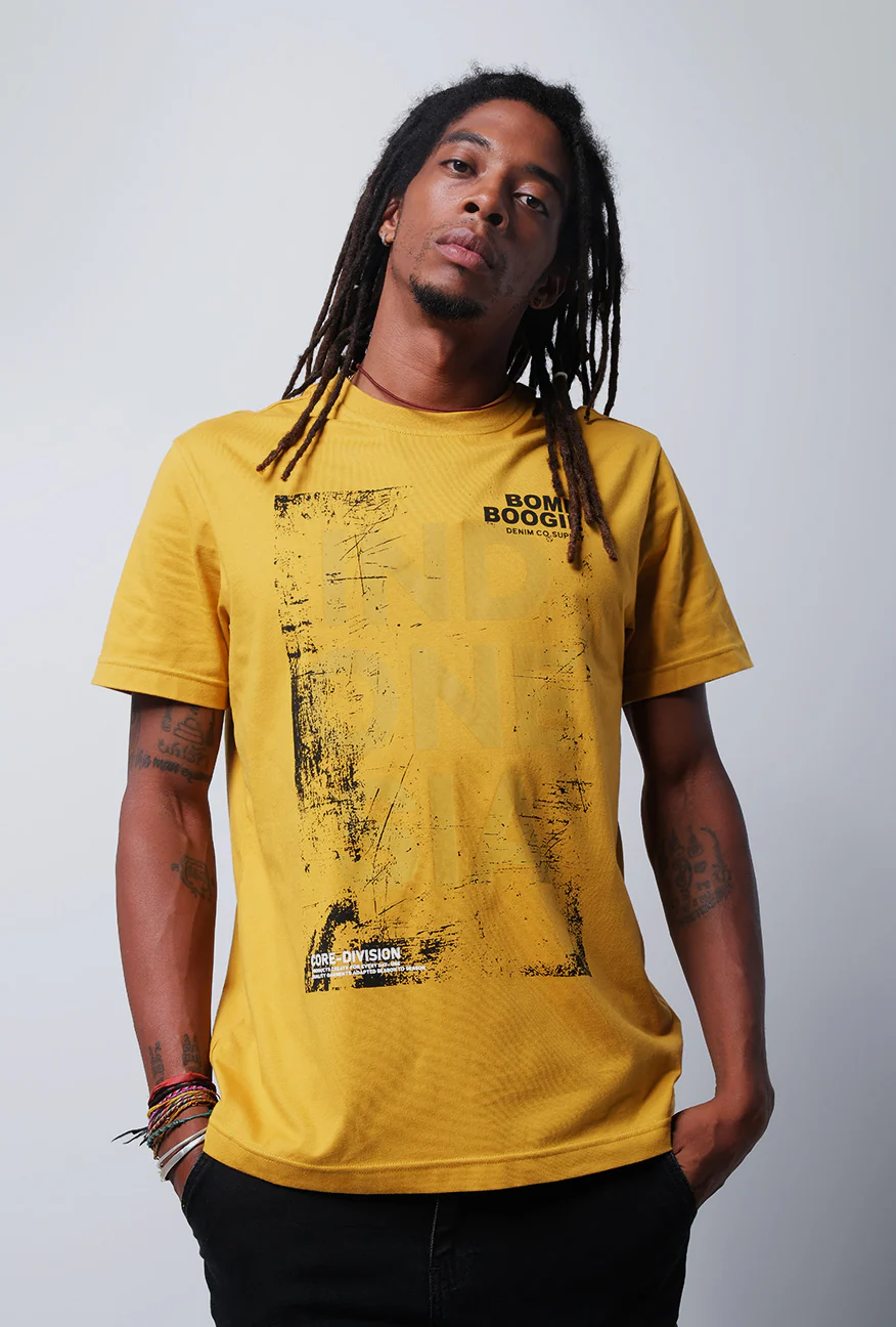T-Shirt Lengan Pendek Regular Raxell Mustard