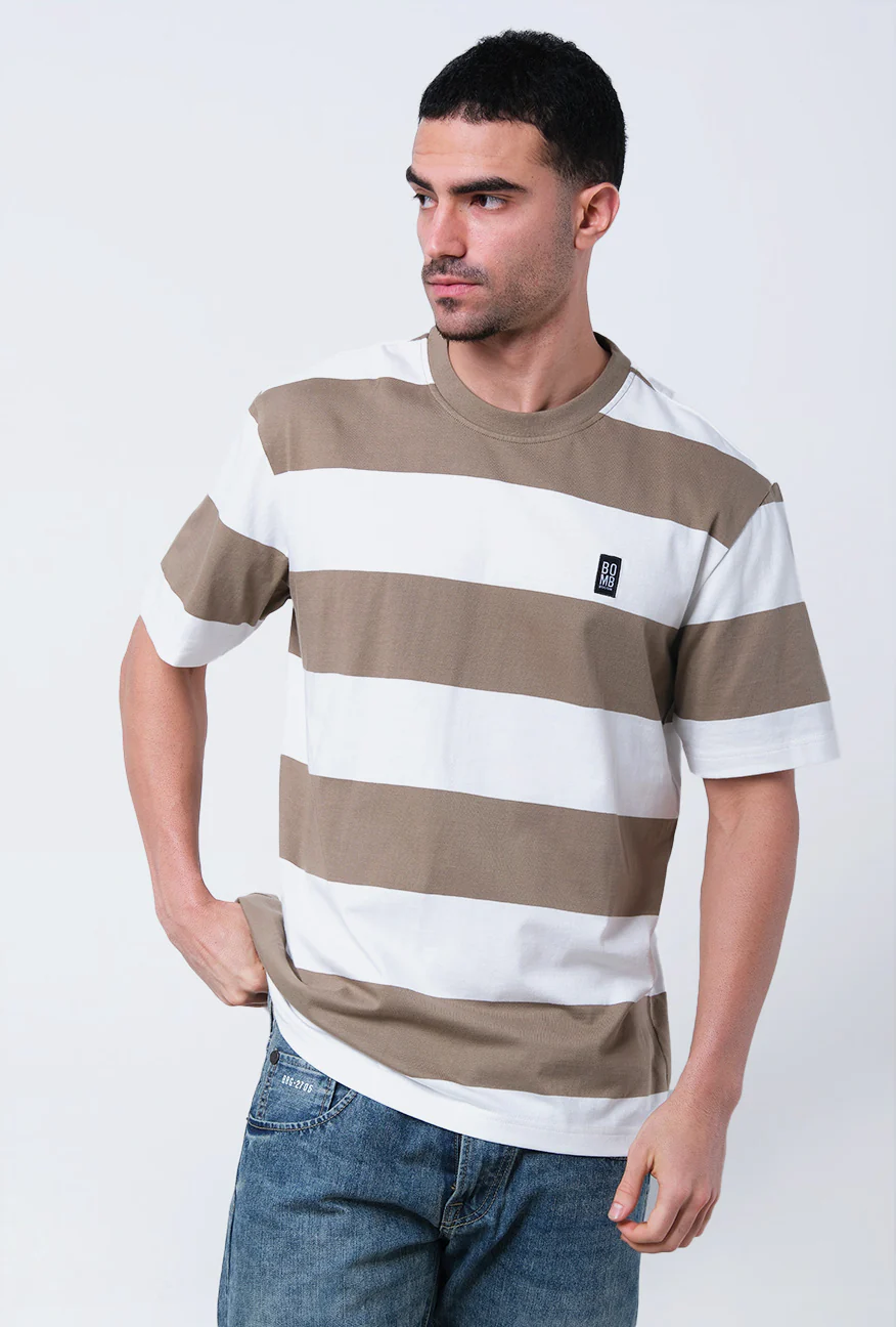 T-Shirt Lengan Pendek Regular Reola Cream Offwhite