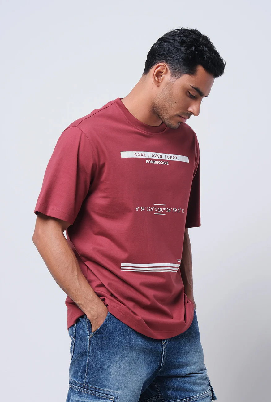 T-Shirt Lengan Pendek Regular Ritchell Dark Red - Image 3