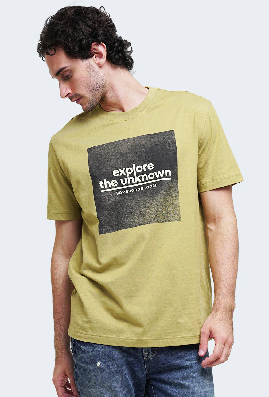 T-Shirt Lengan Pendek Regular Rivton Olive