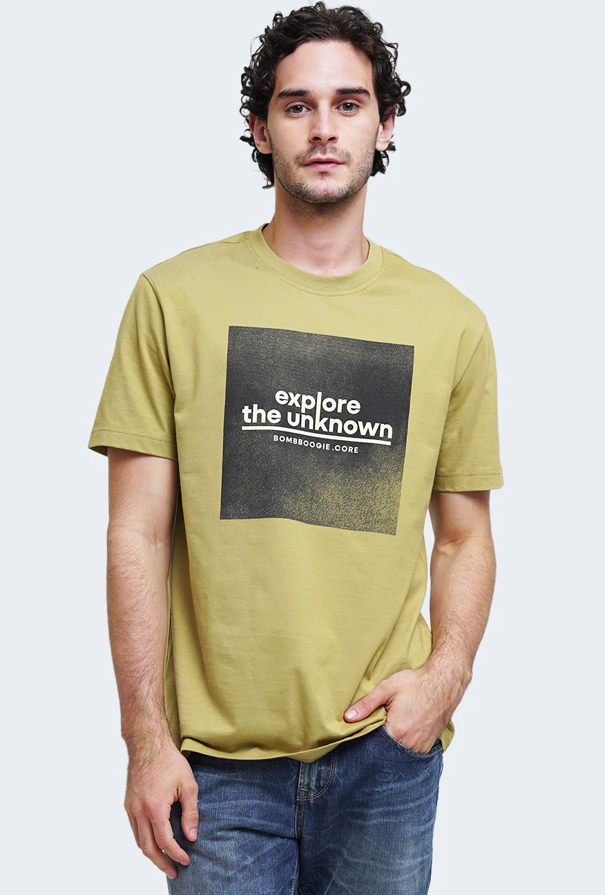 T-Shirt Lengan Pendek Regular Rivton Olive - Image 3