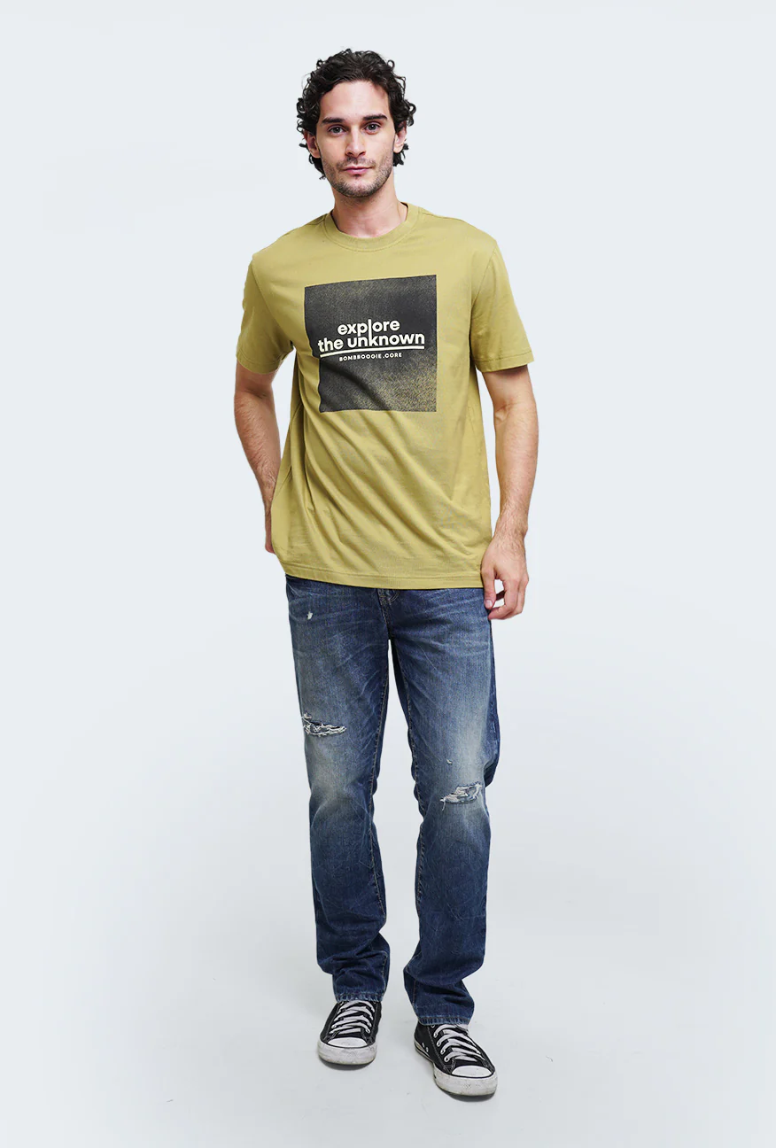 T-Shirt Lengan Pendek Regular Rivton Olive - Image 4