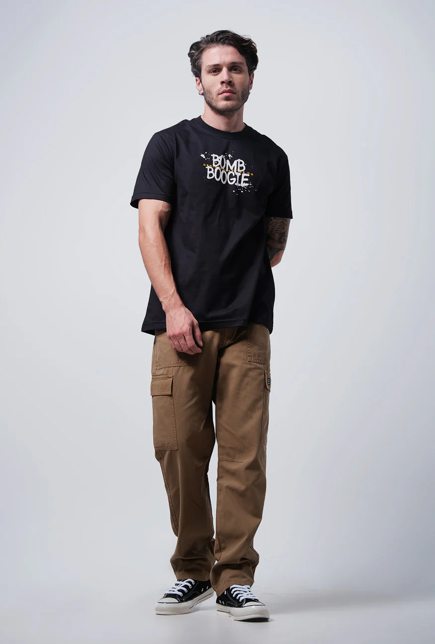 T-Shirt Lengan Pendek Regular Rovitec Black - Image 4