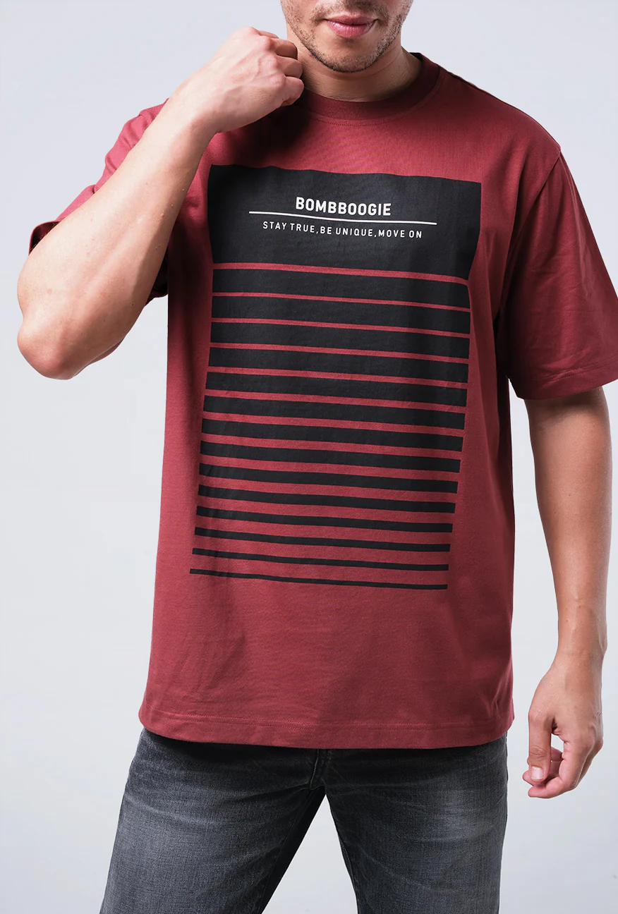 T-Shirt Lengan Pendek Regular Ruinor Maroon 2.0
