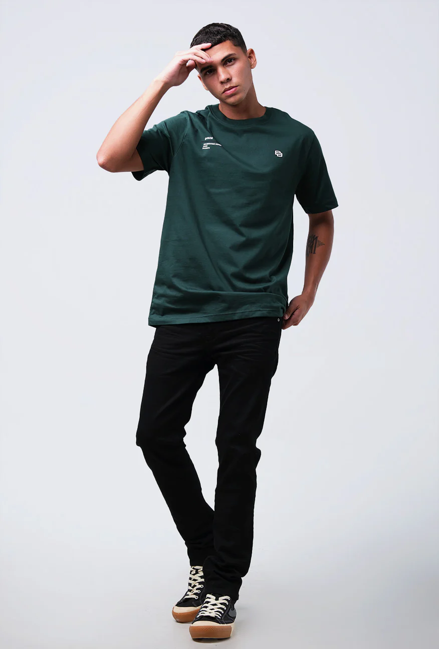 T-Shirt Lengan Pendek Regular Scree Dark Green 2.0 - Image 3