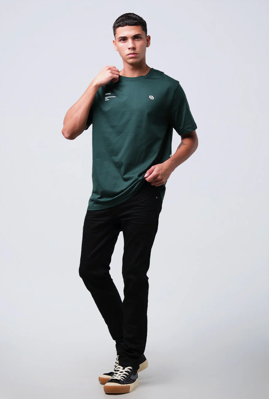 T-Shirt Lengan Pendek Regular Scree Dark Green 2.0 - Image 5