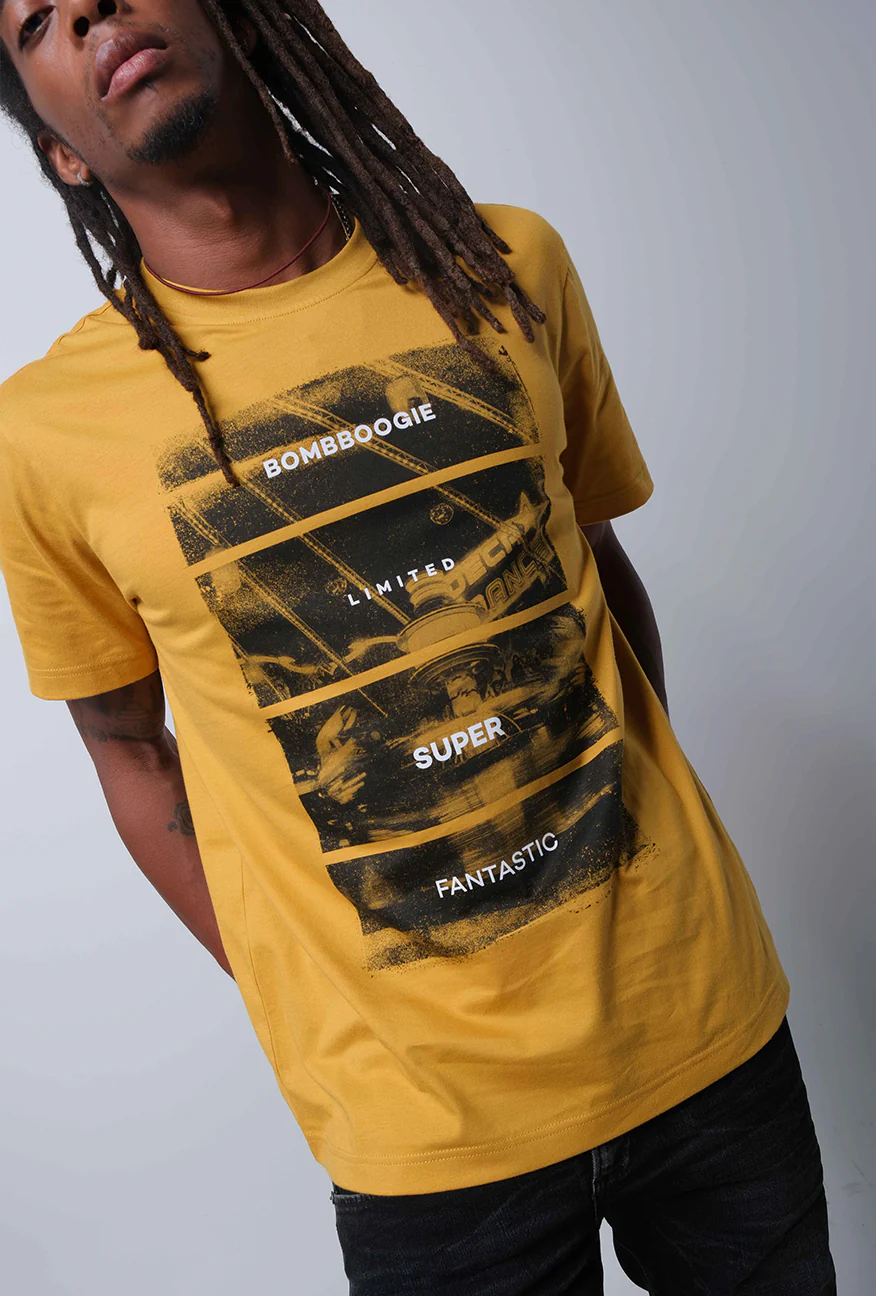 T-Shirt Lengan Pendek Regular Slander Mustard - Image 3