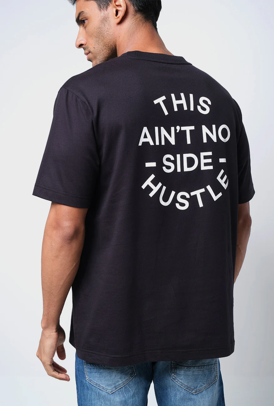 T-Shirt Lengan Pendek Regular Texto Black
