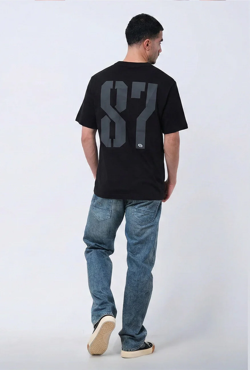 T-Shirt Lengan Pendek Regular Tronel Black 2.0