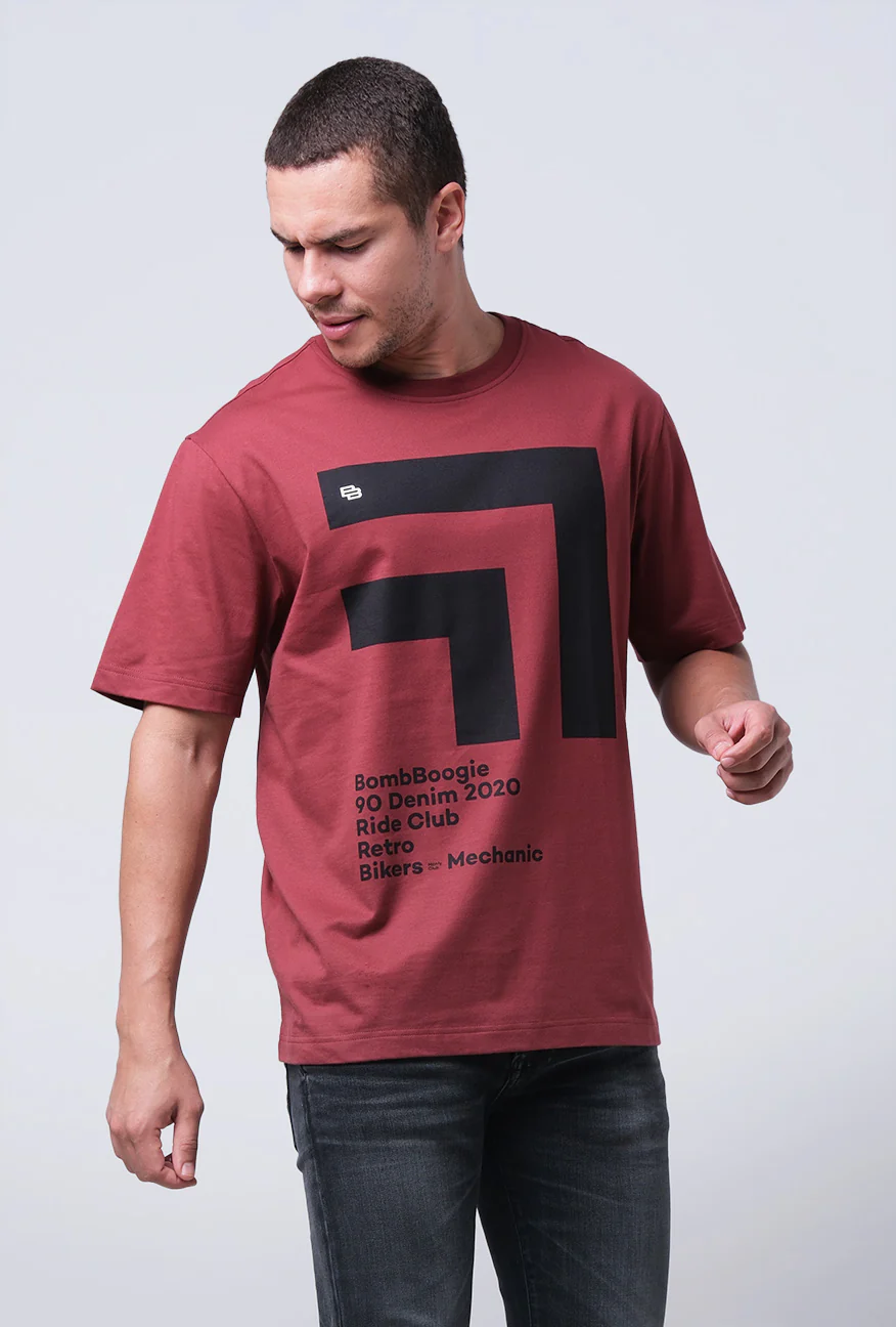 T-Shirt Lengan Pendek Regular Vragner Dark Red 2.0 - Image 2