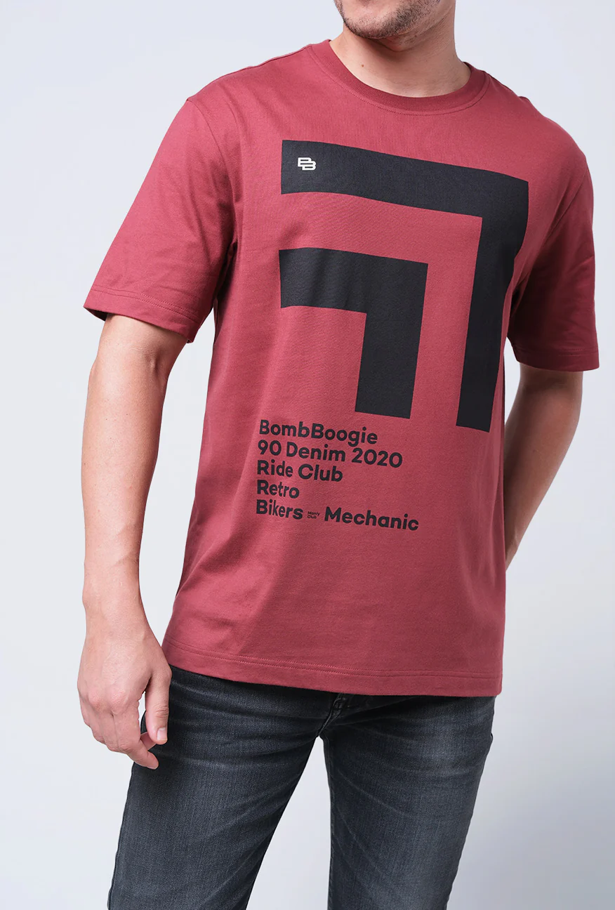 T-Shirt Lengan Pendek Regular Vragner Dark Red 2.0 - Image 3