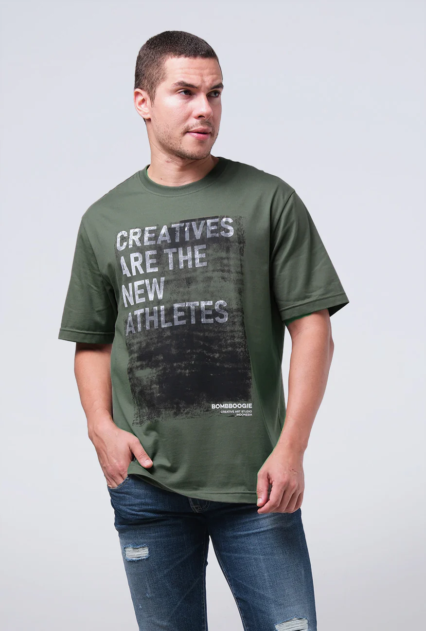 T-Shirt Lengan Pendek Regular Wrigley Green Regular