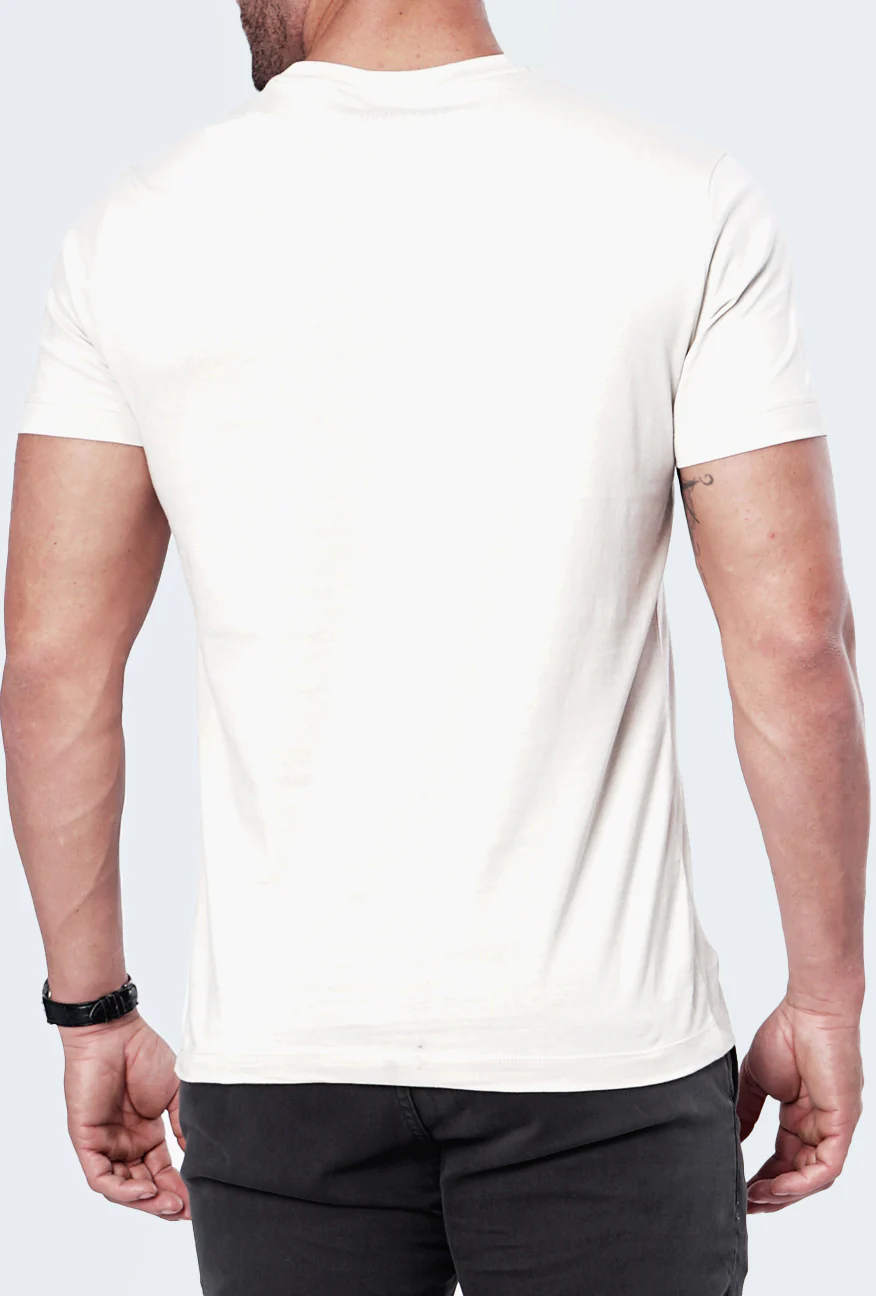 T-Shirt Lengan Pendek Scenic Light Khaki - Image 3