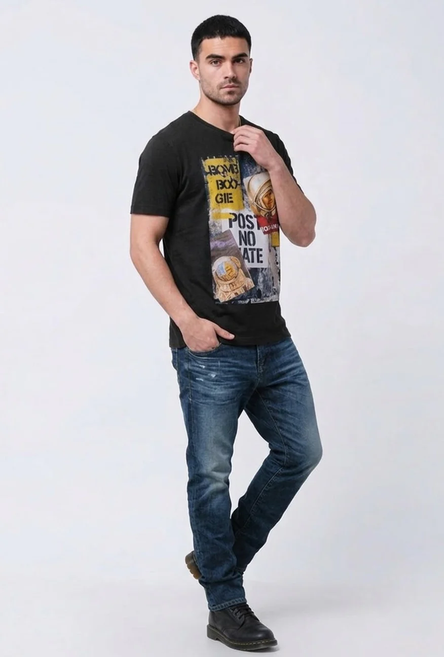 T-Shirt Lengan Pendek Slimfit Arkteric Black - Image 2