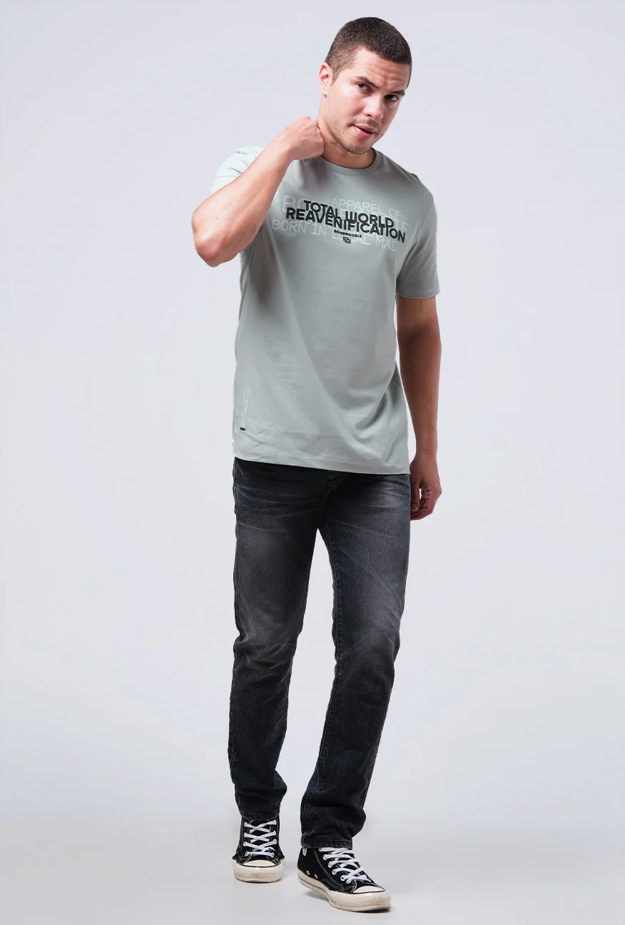 T-Shirt Lengan Pendek Slimfit Bloofy Dusty Mint - Image 2