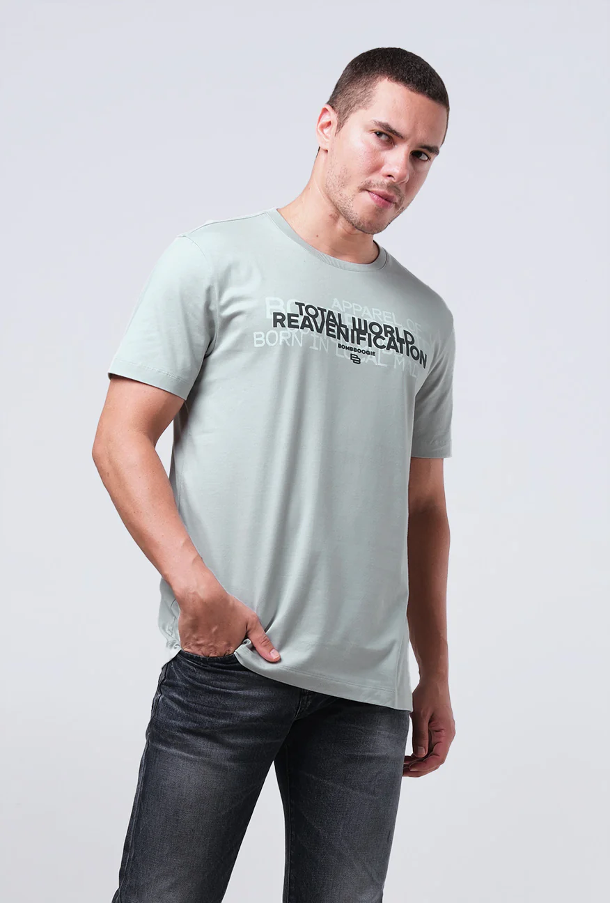 T-Shirt Lengan Pendek Slimfit Bloofy Dusty Mint - Image 3