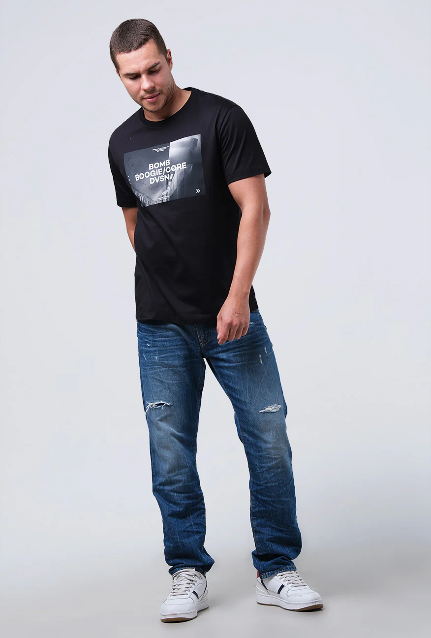 T-Shirt Lengan Pendek Slimfit Braddy Black - Image 3