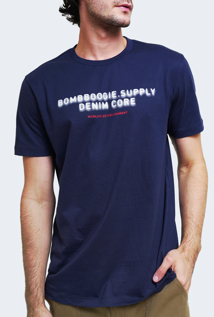 T-Shirt Lengan Pendek Slimfit Claver Navy - Image 3