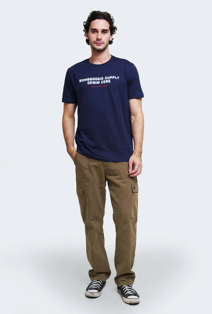 T-Shirt Lengan Pendek Slimfit Claver Navy - Image 4